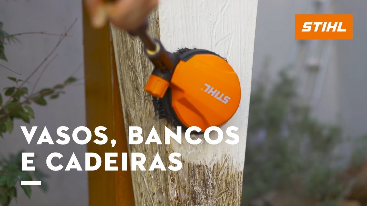 3 passos para limpar objetos de jardim com lavadora de alta pressão